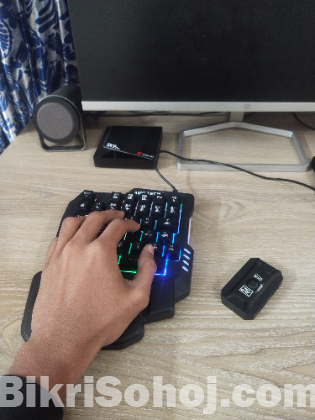 1 handed keyboard, mouse and converter